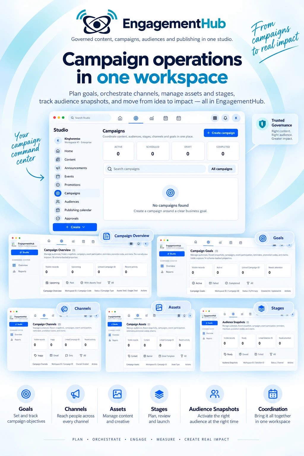 Audience provider picker and frozen audience snapshot workflow